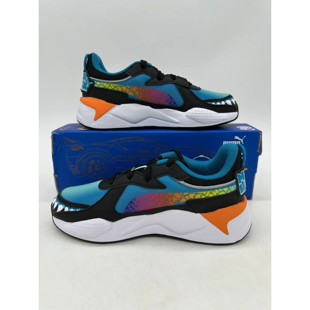 Puma RS-X Hot Wheels Kids Size 3C Blue Black Athletic Shoes 403400 01